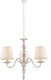 Aca Candelabru 3xE14 cu Abajururi Alb DL9503PWB