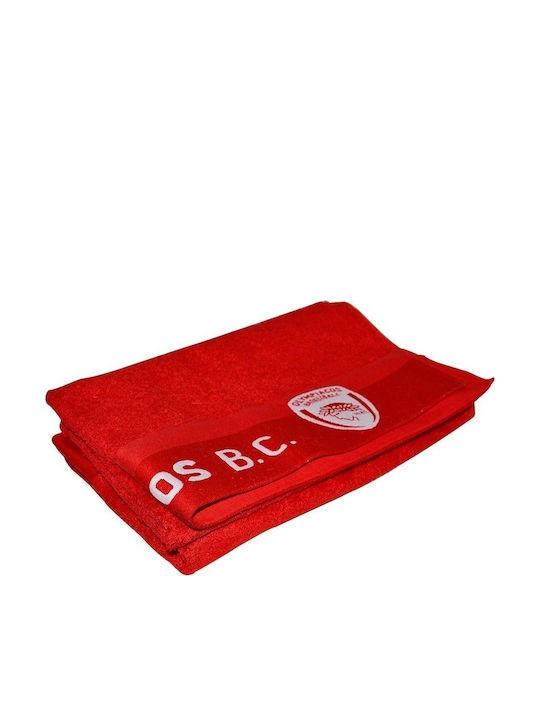 Palamaiki Bath Towel Olympiacos BC 1925 70x140cm. Red Weight 500gr/m²