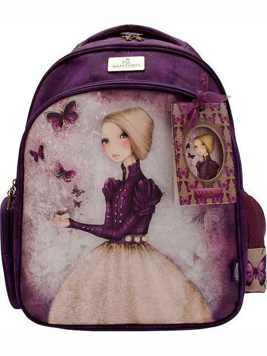 Santoro Mirabelle Amethyst Butterfly School Bag Backpack Elementary, Elementary in Purple color