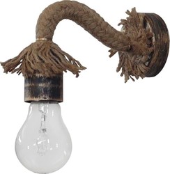 Heronia UT-25AP Rope Φωτιστικό Τοίχου Καφέ 15x10x7εκ.
