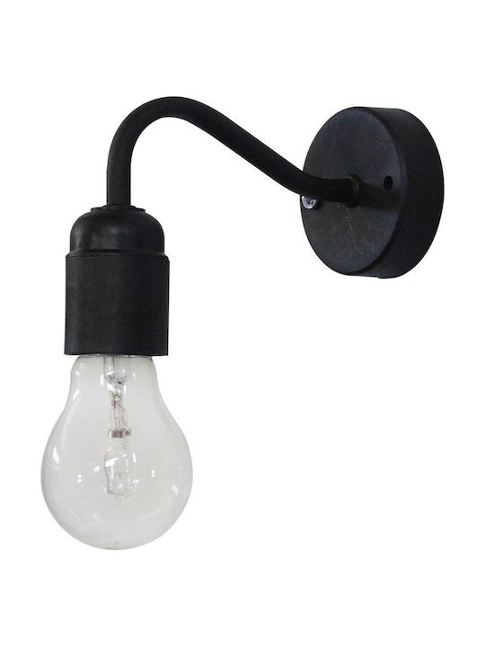 Heronia AS-25AP Classic Wall Lamp with Socket E27 Black Width 15cm