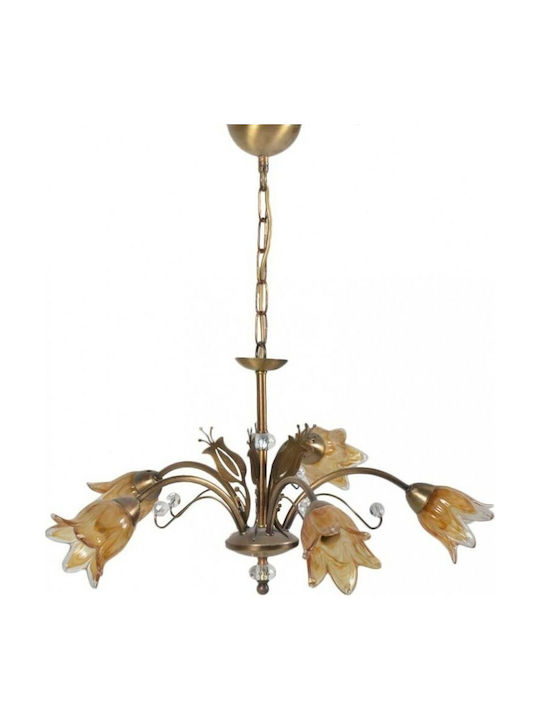 Tulip Pendant Chandelier Yellow