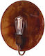 Zambelis Lights Vintage Φωτιστικό Τοίχου με Ντουί E27 Κόκκινο 33εκ.