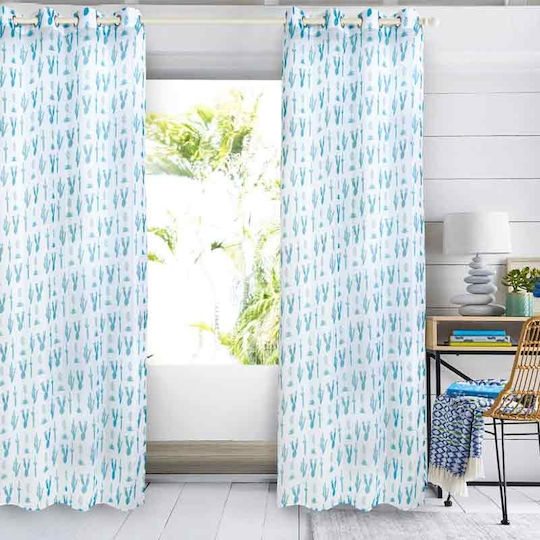 Das Home Perdea Cu Capse 2111 Albastru Petrol 140x260cm