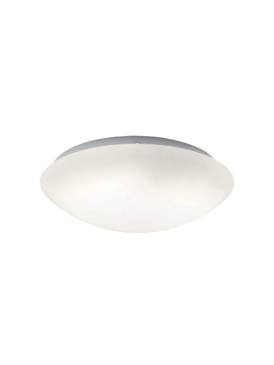 Viokef Disk Κλασική Μεταλλική Πλαφονιέρα Οροφής με Ντουί E27 σε Λευκό χρώμα 30cm