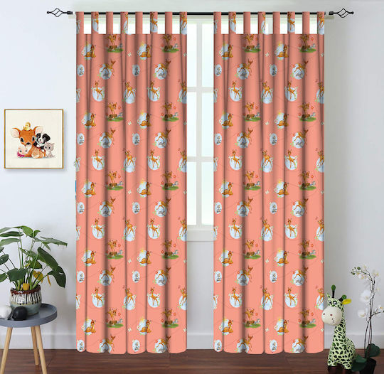 Disney Perdea pentru Copii Bambi 33 cu Bretele Portocaliu 140x290buc