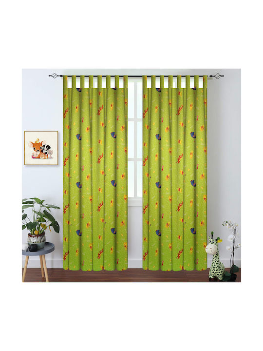 Disney Kids Tab Top Curtain Sweet Cord 46 Green...