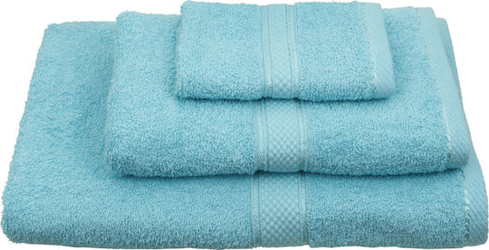 Viopros 3-tlg. Set Badetücher Classic Turquoise Gewicht 480gr/m²