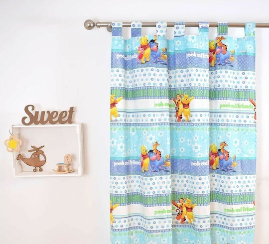 Disney Детска завеса Honeybay 38 Blue с презрамки Син 140x290cm