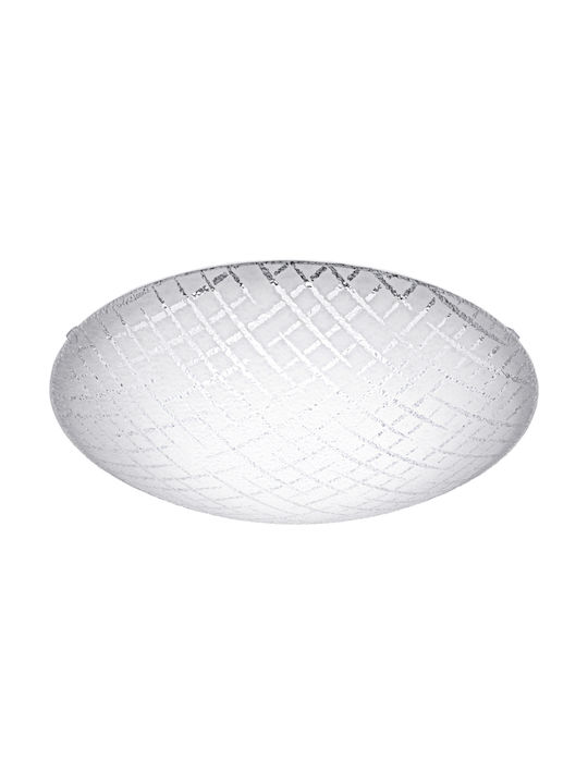 Eglo Riconto Κλασική Μεταλλική Πλαφονιέρα Οροφής με Ενσωματωμένο LED σε Λευκό χρώμα 31.5cm