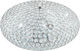 Eglo Clemente Vintage Ceiling Light with Socket E27 with Crystals 45pcs Silver