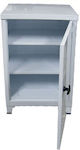 Single Door Wardrobe AK-726 Metallic Galvanized with 2 Shelves 62x46x100cm