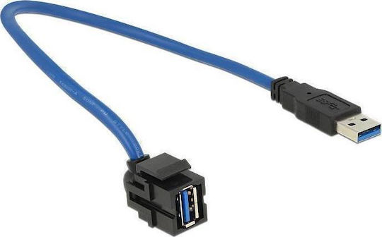 DeLock USB 3.0 Kabel USB-A-Stecker - USB-A-Buchse / USB-B-Buchse Blau 0.5m 86375