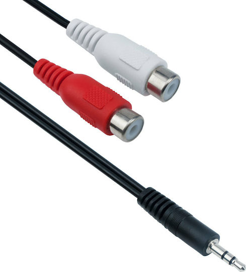 Конвертор 3.5mm Мъжки в RCA 2x Женски 1 Брой 18215