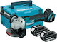 Makita DGA506RTJ Τροχός 125mm Μπαταρίας Brushle...