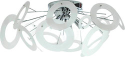 Aca Modern Mount Metal Ceiling Light G9 80cm White W26828