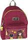 Santoro Gorjuss Heartfelt School Bag Backpack Junior High-High School in Burgundy color