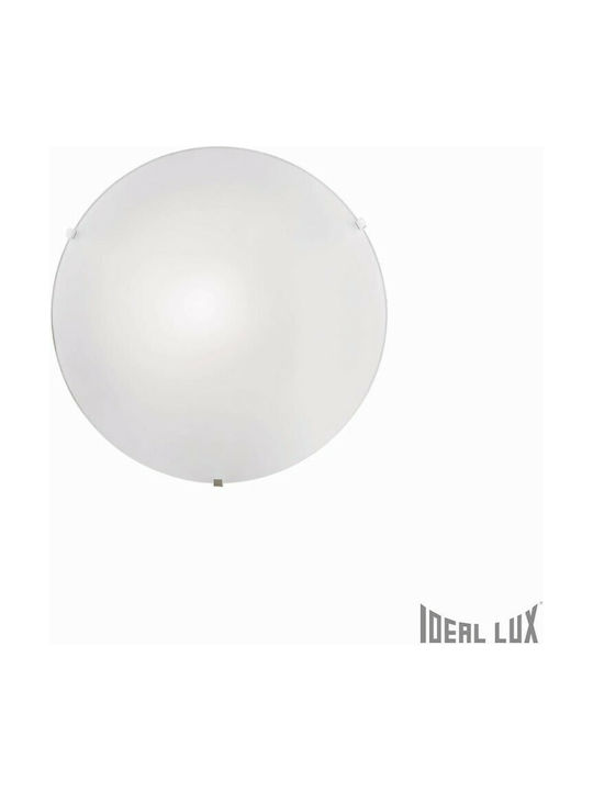Ideal Lux Simply PL1 Klassisch Glas Deckenleuchte mit Fassung E27 in Weiß Farbe 25Stück