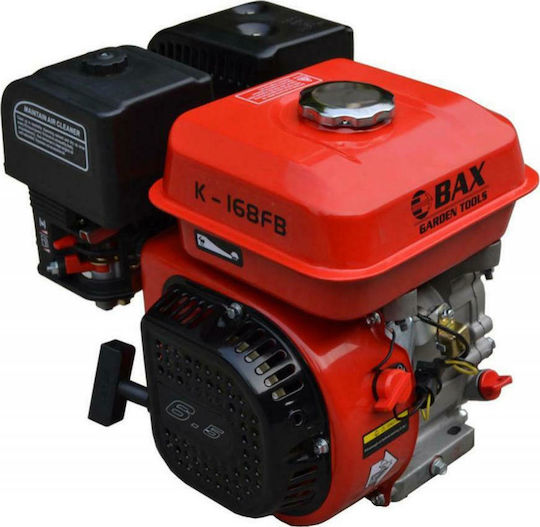 Bax Κινητήρας Βενζίνης Τετράχρονος 196cc 6.5hp Μέγιστων Στροφών 3600rpm με Κώνο και Μίζα (Ρεζερβουάρ 3.6lt)