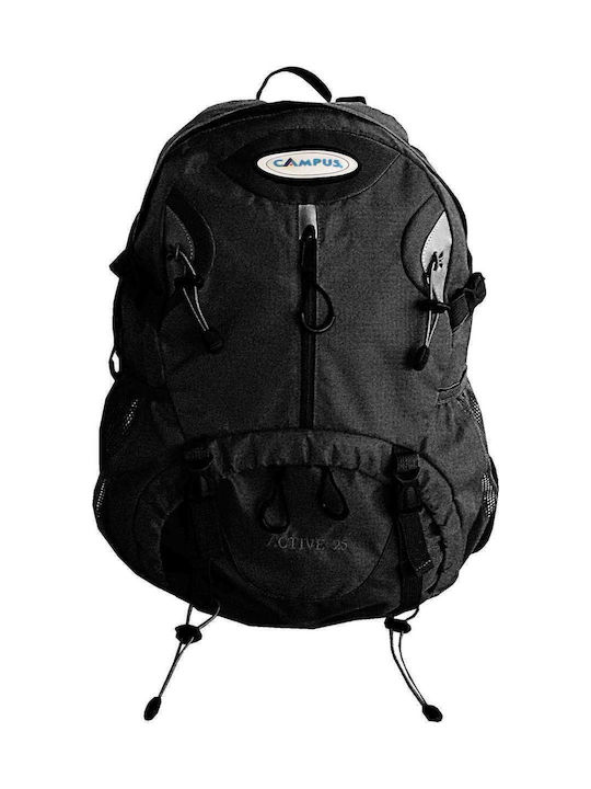 Campus Active 25 Ορειβατικό Σακίδιο 25lt Μαύρο Daypack
