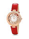 Folli Follie Watch with Red Leather Strap WF13B042SSW-RE