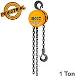 Ingco Chain Hoist HCBK0101 for Weight Load up to 1t Yellow