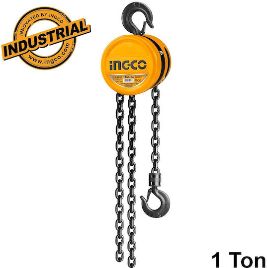 Ingco Kettenzug for Load Weight up to 1t in Gelb Color