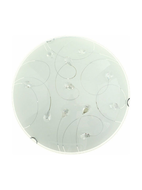 Aca Klassisch Glas Deckenleuchte mit Fassung E27 in Weiß Farbe 30Stück