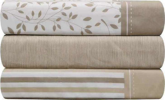 Anna Riska Πάπλωμα Μονό 160x240εκ. Mix & Match Stripe Beige 53