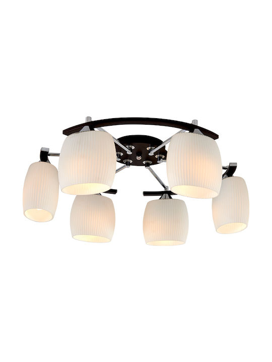 Elmark Cecil Modern Metal Ceiling Light with Socket E27 55pcs Brown