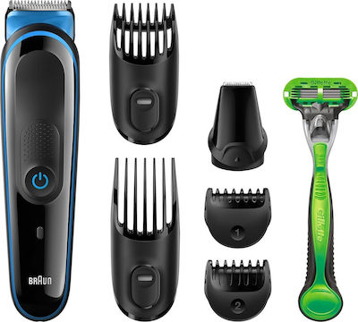 Braun Multi Grooming Kit Rechargeable Hair Clipper Set Black MGK3040