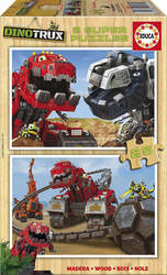 Wooden Kids Puzzle Dinotrux for 3++ Years 50pcs Educa