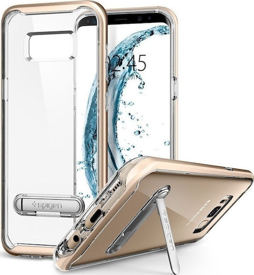 Spigen Crystal Hybrid Umschlag Rückseite Kunststoff Gold (Galaxy S8)