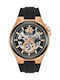 Bulova Mechanical Ρολόι Αυτόματο με Καουτσούκ Λουράκι σε Μαύρο χρώμα