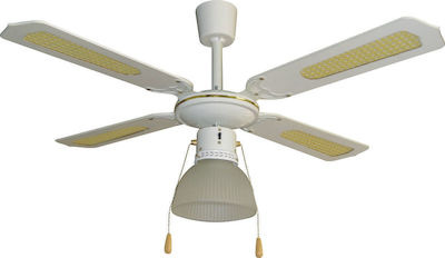 Human US-52-4CL Ceiling Fan 132cm with Light White