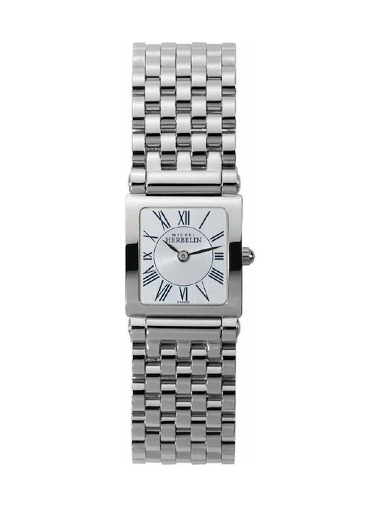 Michel Herbelin Watch with Silver Metal Bracelet