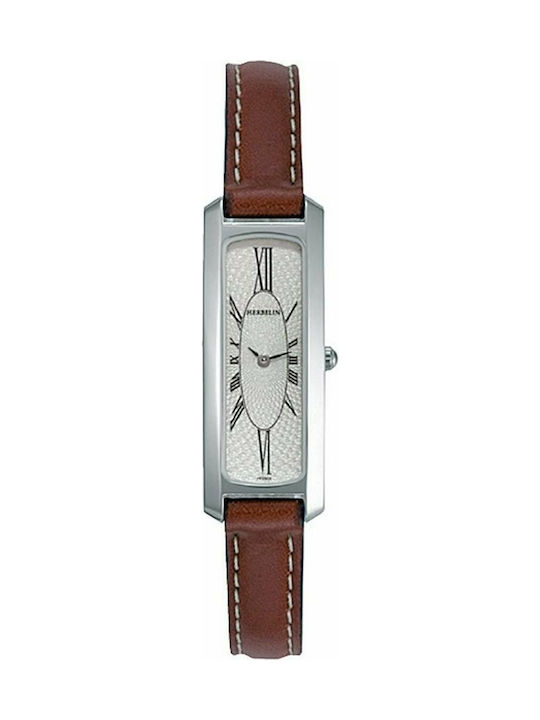 Michel Herbelin Watch with Brown Leather Strap