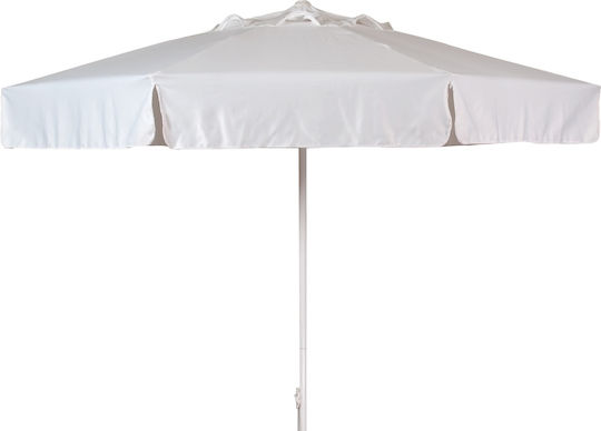 Umbrelă Profesională Rotundă Din Aluminiu Albă Φ3m