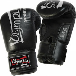 Olympus Sport Clima Cool Leather Boxing Sack Gloves Black