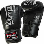 Olympus Sport Clima Cool Leather Boxing Sack Gloves Black