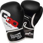 Olympus Sport Starpro G30 Hydraflow Synthetic Leather Boxing Competition Gloves Black