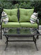Outdoor Living Room Set Spring 4 Pieces Dark Brown with Pillows
