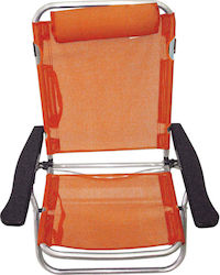 Campus 141-1957 Small Chair Beach Aluminium with High Back Orange Waterproof