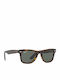 Ray Ban Wayfarer Ease Sunglasses with Brown Tartaruga Frame and Green Lens RB4340 710