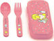 Zak Designs Βρεφικό Σετ με Πιρούνι Smiley World Girl από Μελαμίνη σε Θήκη 2τμχ