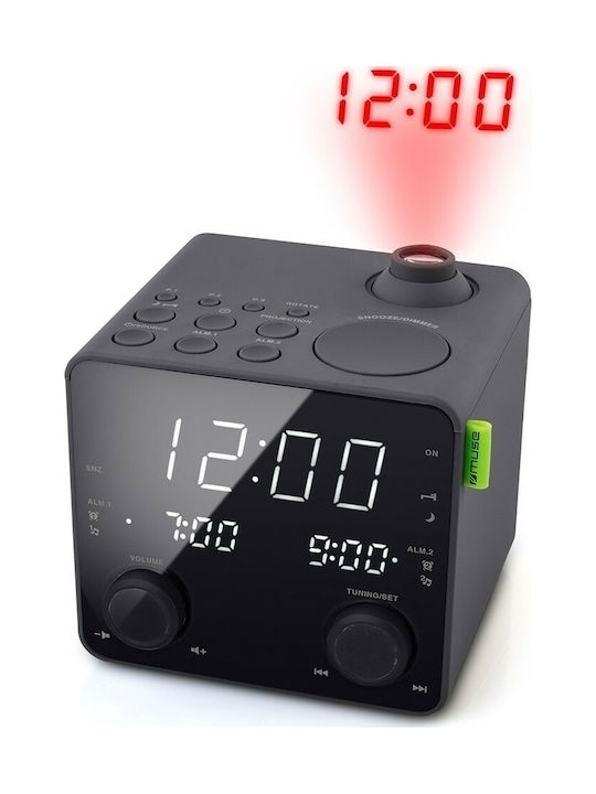 Muse M-189 P Tischuhr mit digitalem Display mit...
