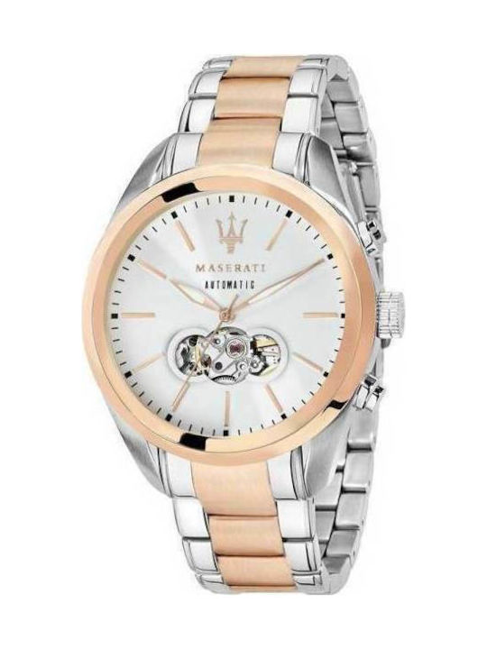 Maserati Watch Automatic with Pink Gold Metal Bracelet R8823112001