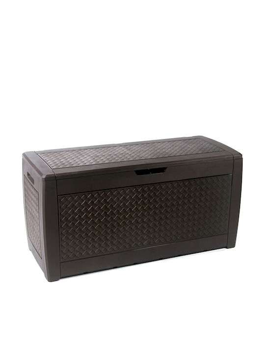 Plastic Outdoor Storage Box Garden Box Καφέ 310lt 119x48x60cm