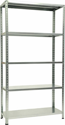 Bulle Galvanized Dexion with 5 Metallic Shelves L100xD40xH187cm