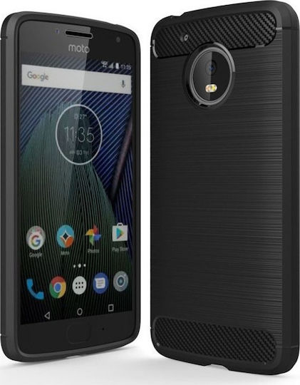 Shieldtail Shtl Carbon Rugged Armor Back Cover Silicon Negru (Moto G5)